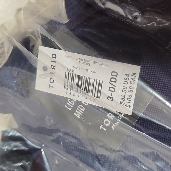 ❤️NWT VINTAGE TORRID SWIM TOP PEPLUM UNDERWIRE LIGHTLY LINED TANKINI Cup (D/DD) - Picture 5 of 14